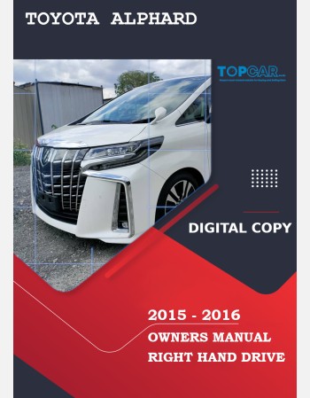 toyota alphard 2015-2016 owners manual in english